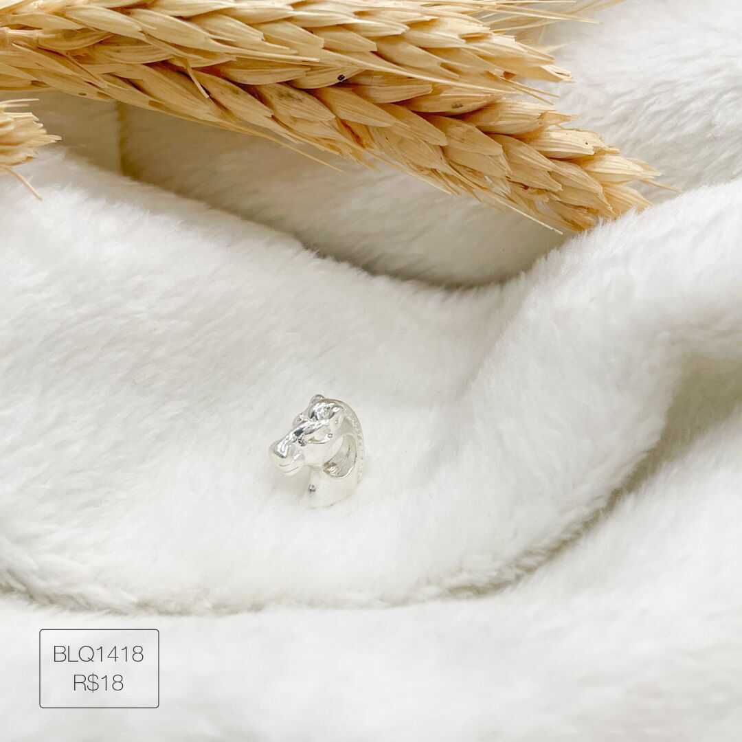 Berloque Cavalo Passador Liso Prateado